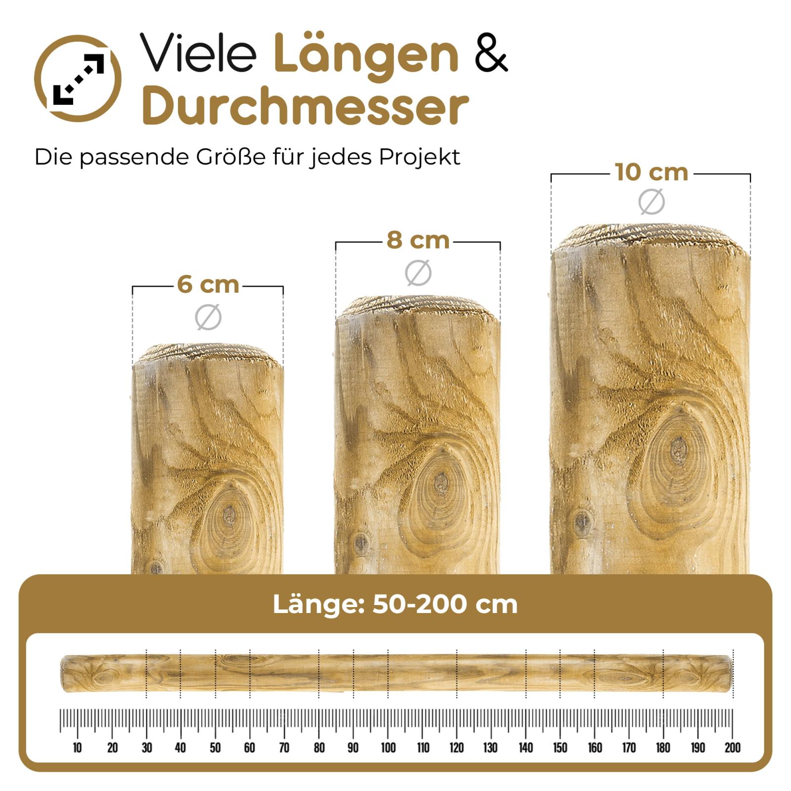 Holz-Palisade KDI beidseitig gefast