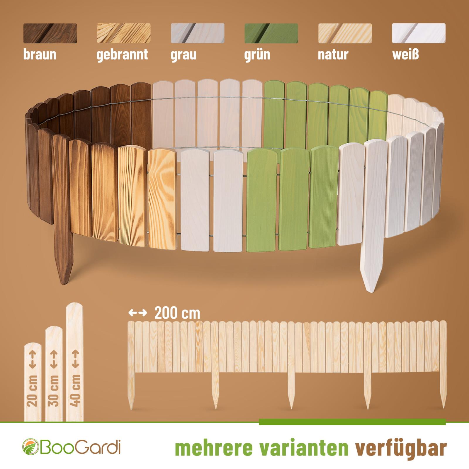 Rollboard pine with 5 integrated posts - Height: 20 cm - Colour: Natural