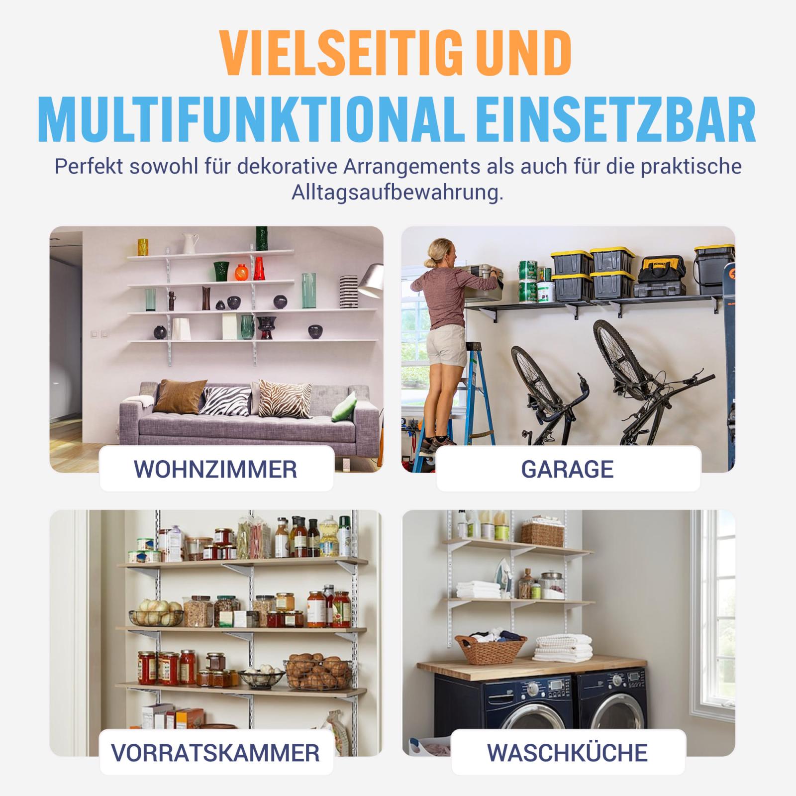 Regalträger für Doppelschienen