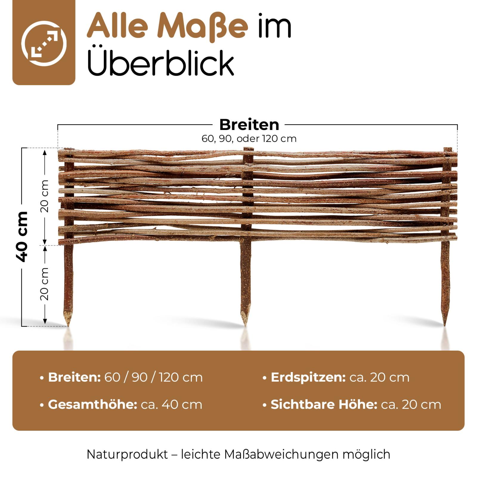 Beeteinfassung Haselnuss