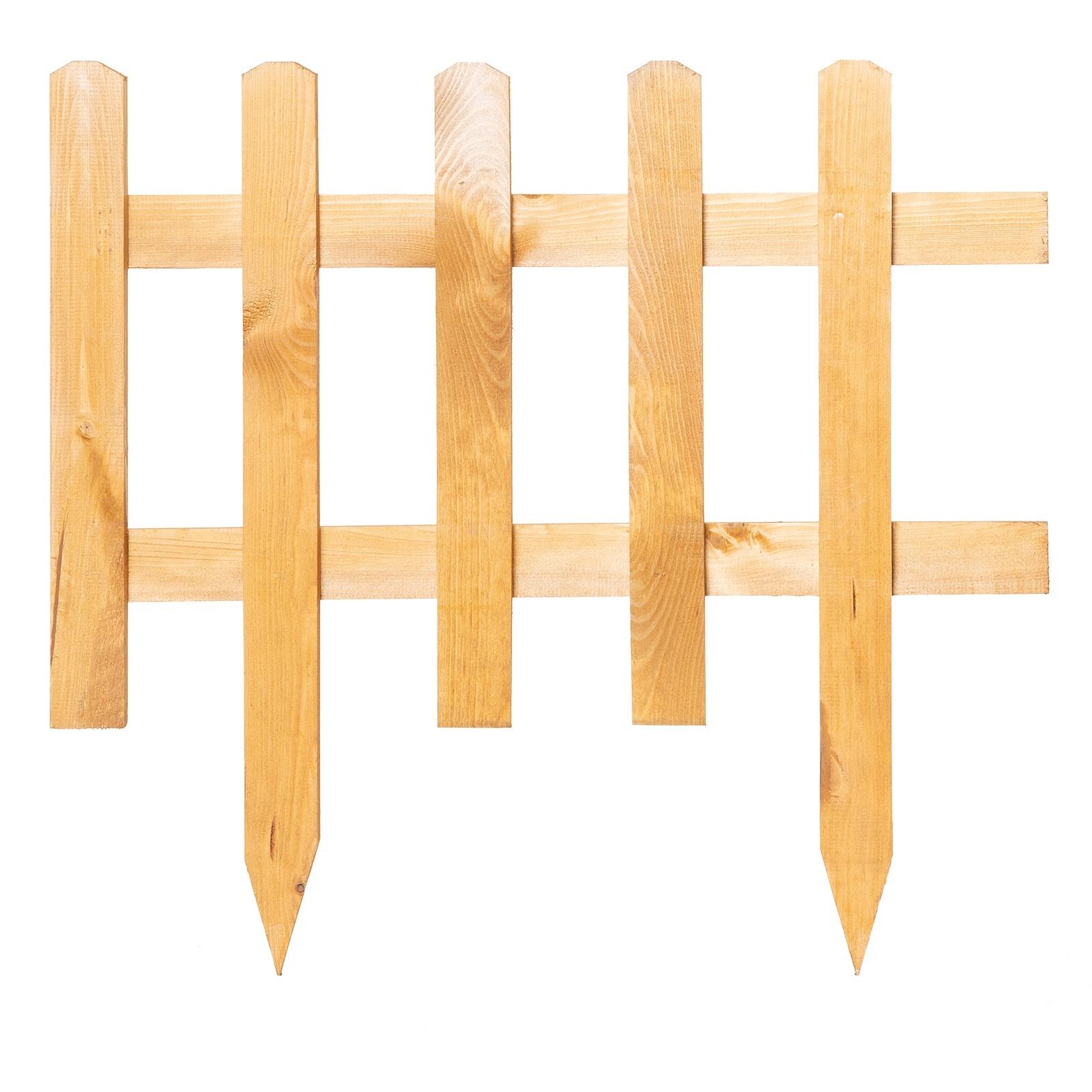 Pine bed fence - Color: light brown - Height: 40 cm - Width: 59.5 cm - Quantity: 1