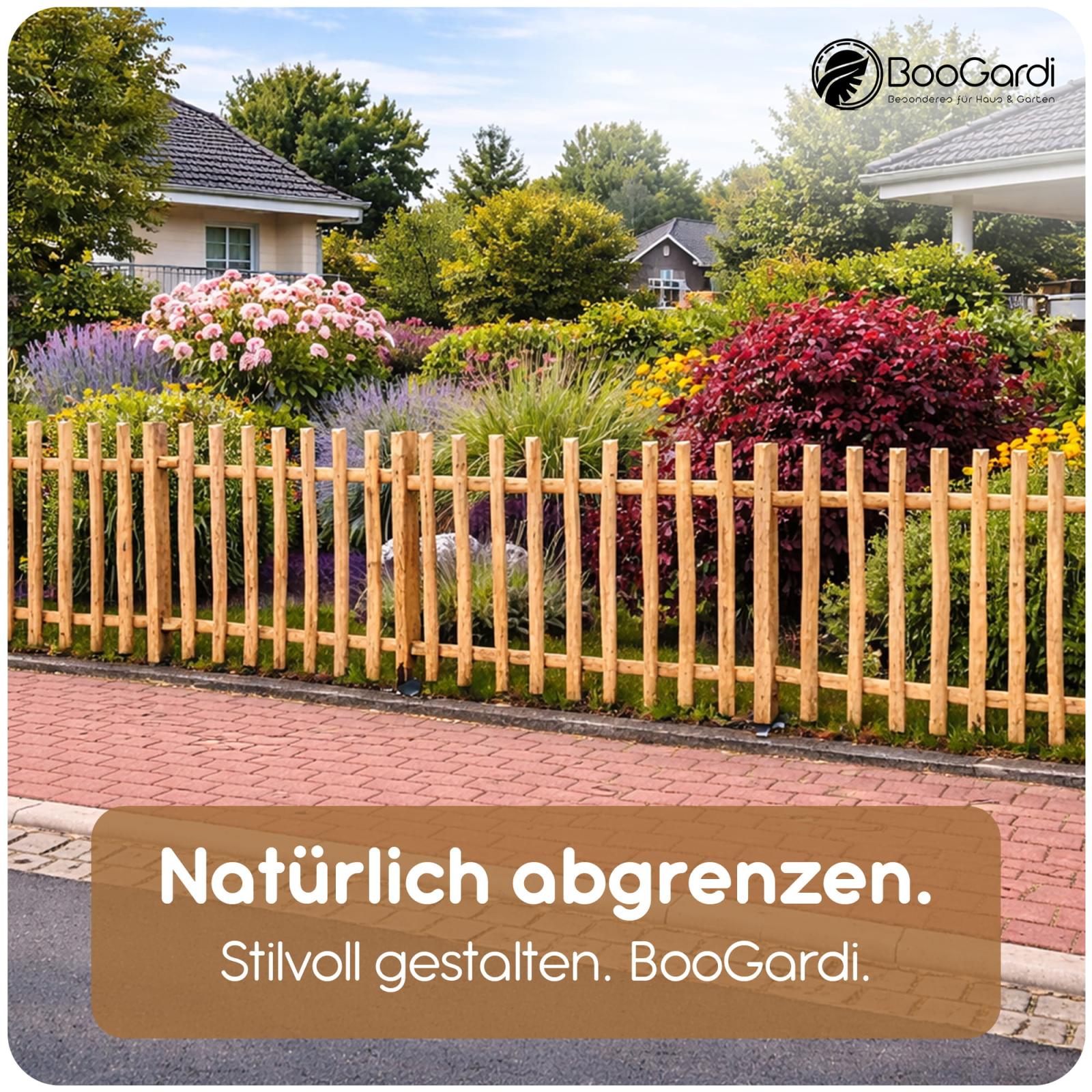 Hazelnut fence element - Height: 100 cm - Width: 100 cm - Slat spacing: 3-4 cm