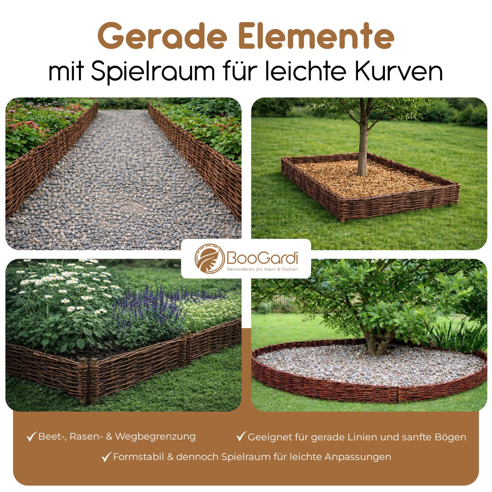 Beeteinfassung Weide