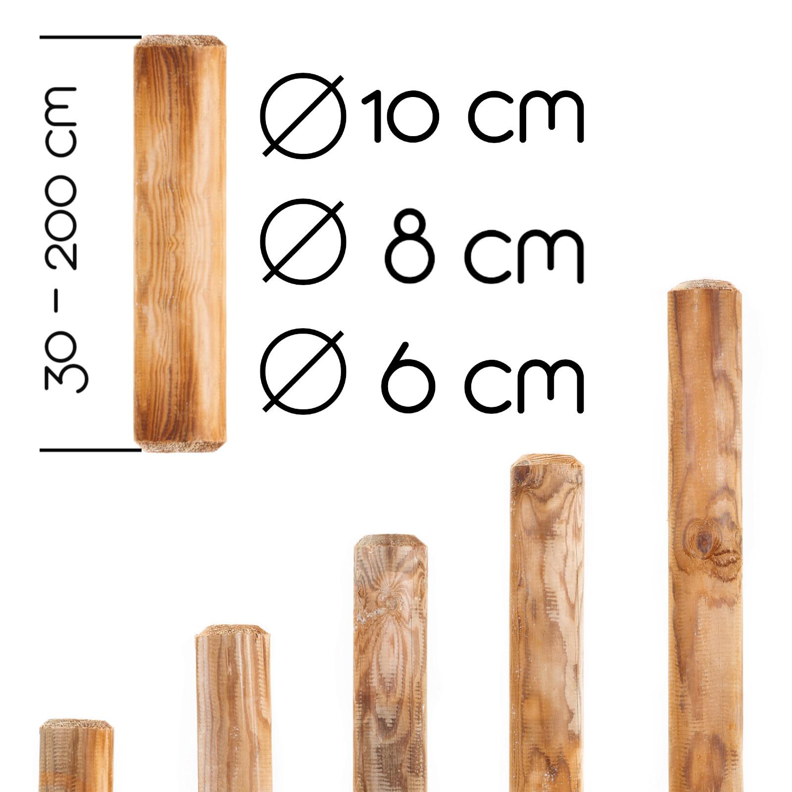 B-Ware Holz-Palisade KDI beidseitig gefast