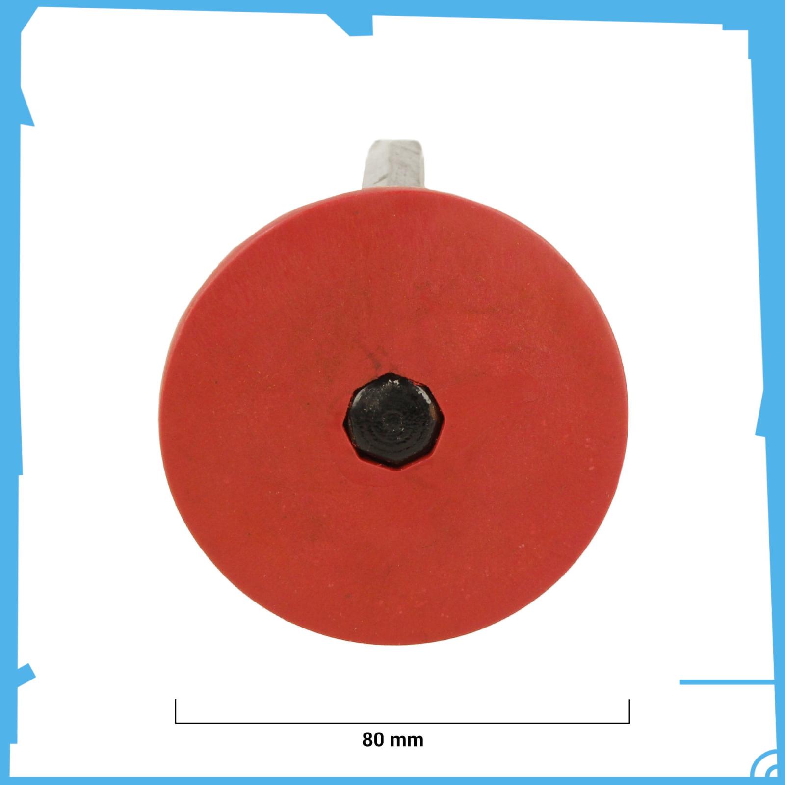 Meißel roter Griff - Größe: 200mm flach