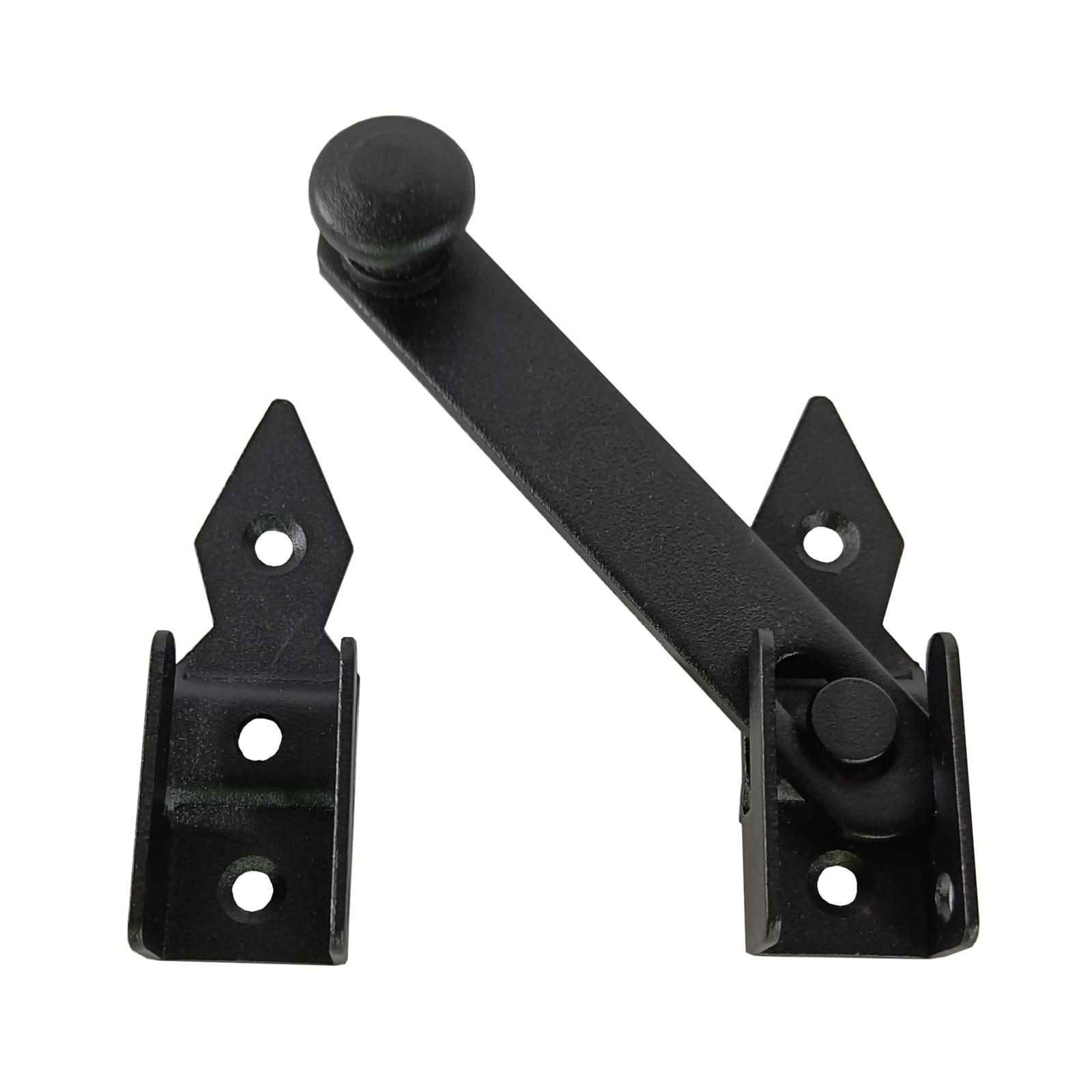 Locking bolt with latch - colour: black