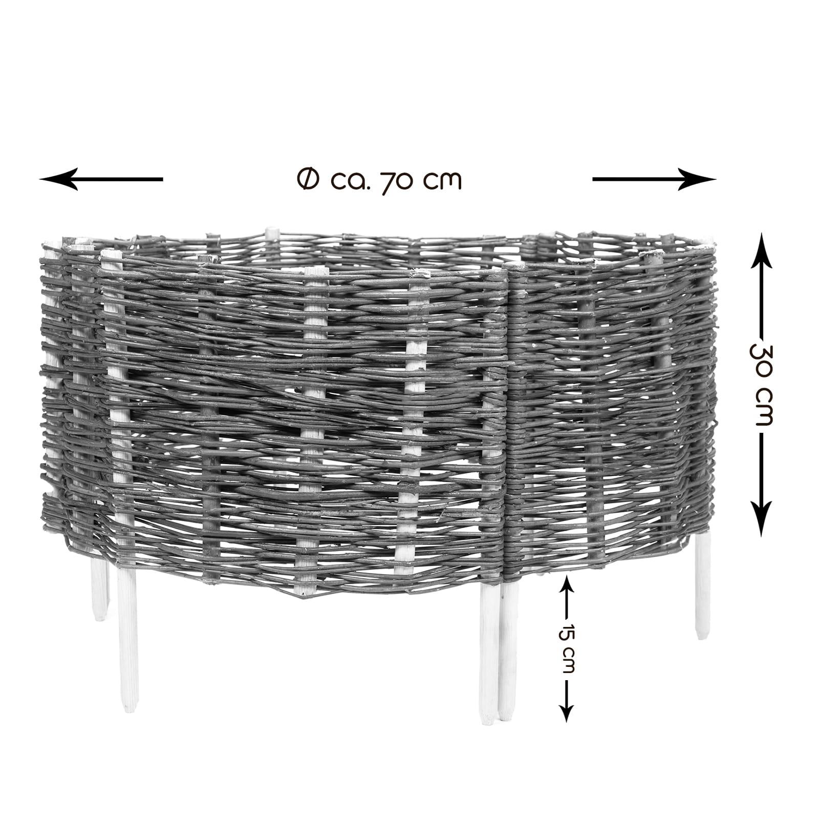 Beeteinfassung Weide Kreis
