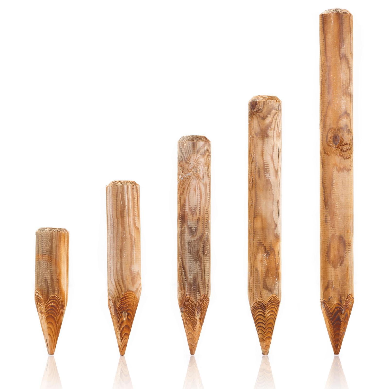 Holz-Palisade KDI spitz Set - Höhe: 120 cm - Breite: 6 cm - Anzahl: 5